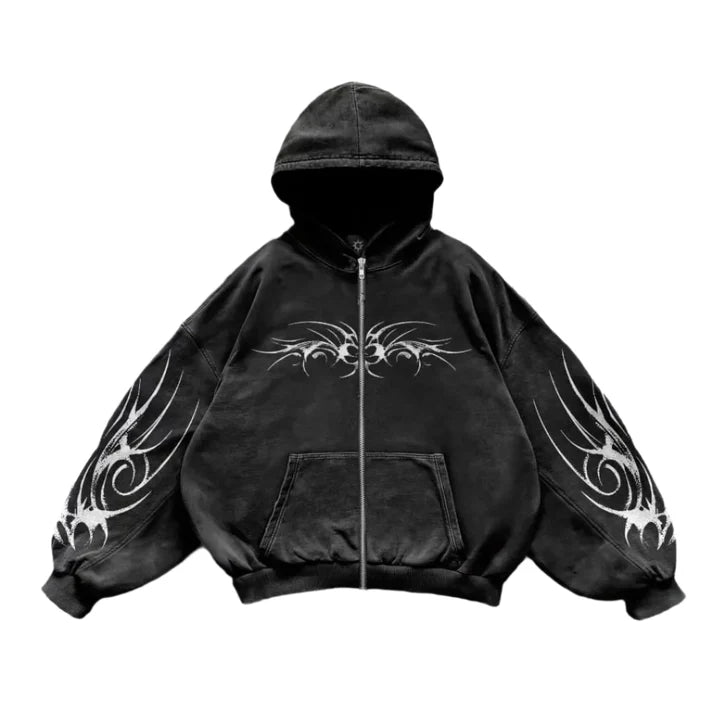 BLACK LIGHTNING ZIP UP