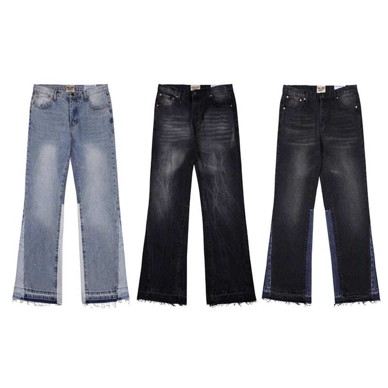 Patch-Panel Flared Jeans Set Bundle