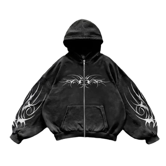 BLACK LIGHTNING ZIP UP