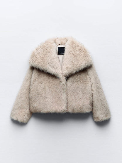 Faux Fur Cropped Jacket