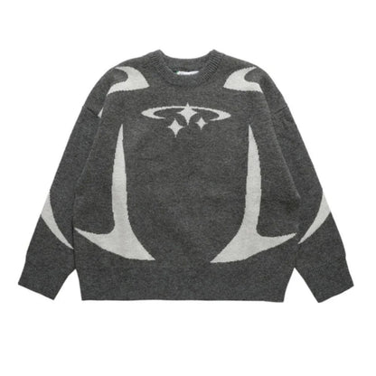 Y2K STARS KNITTED SWEATER