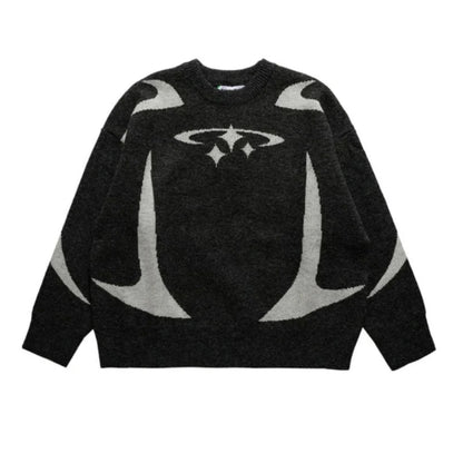 Y2K STARS KNITTED SWEATER